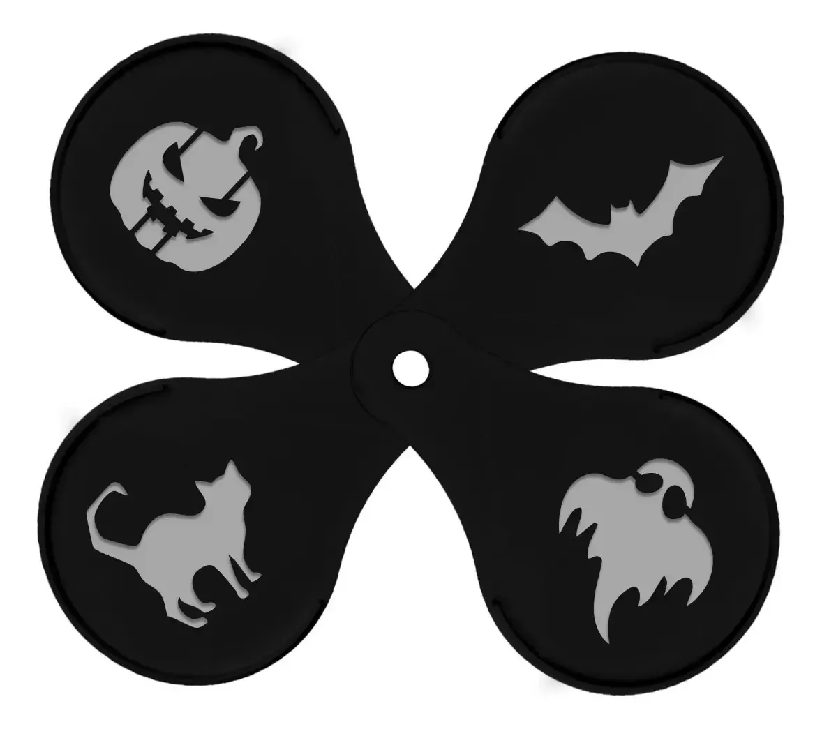 Kit 04 Stencils Aduze Reutilizável Tema Halloween Para Café
