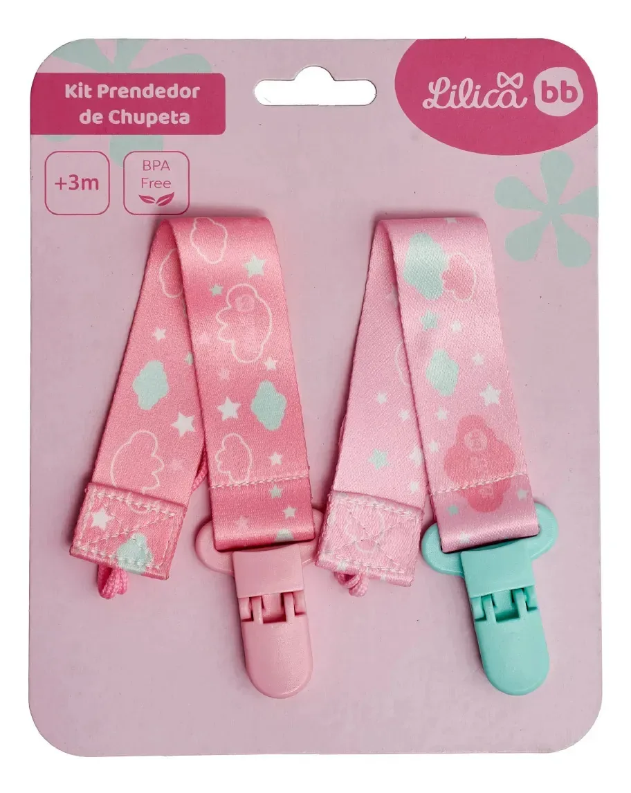 Kit Prendedor Chupeta Lilica Ripilica Happy Sky