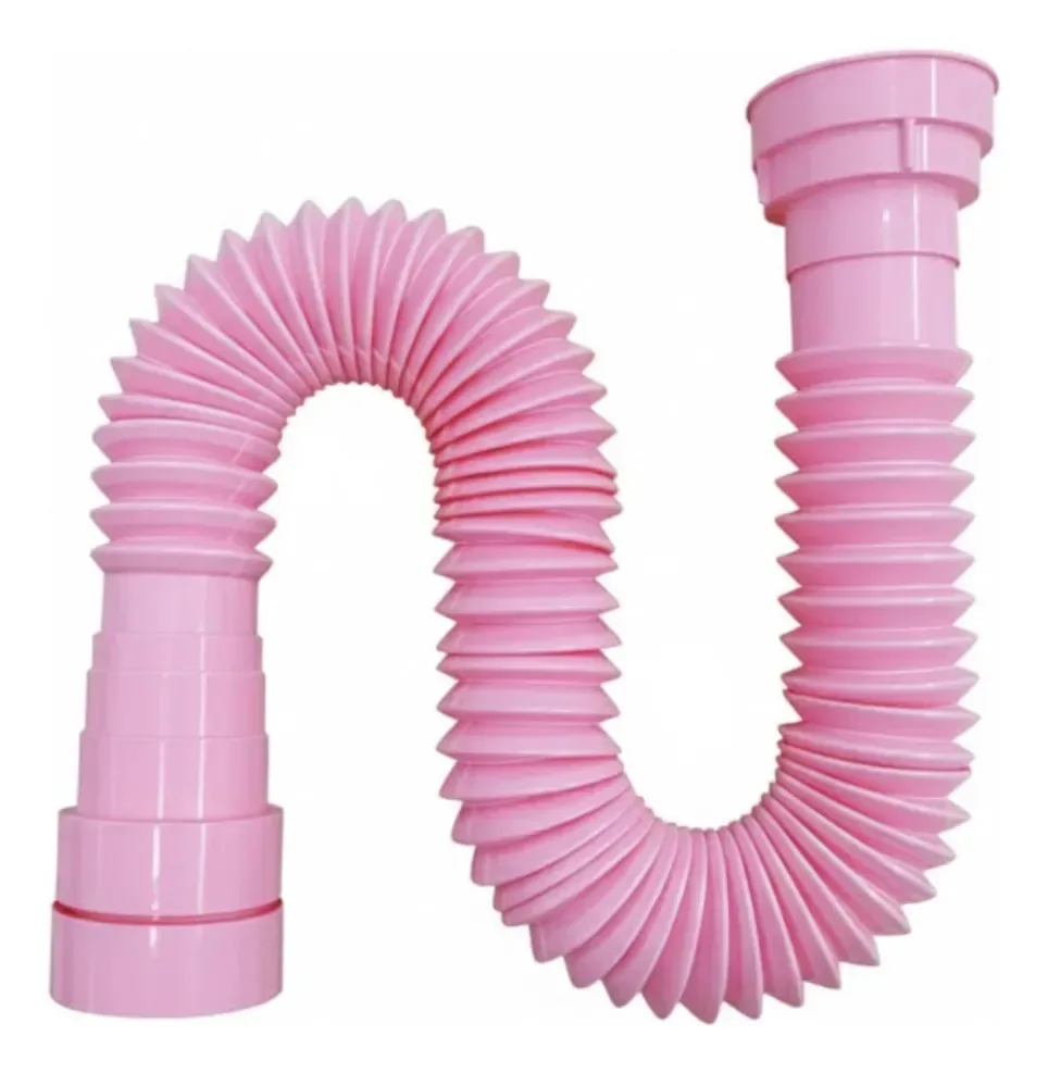 Sifao Sanfonado Rosa 72cm Roscado Pia Banheiro