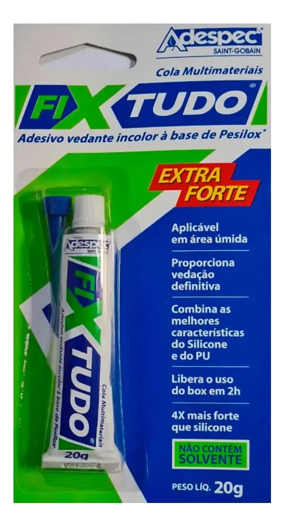 Cola Fixa Tudo Extra Forte Pesilox 20g Tekbond Cola Vidros
