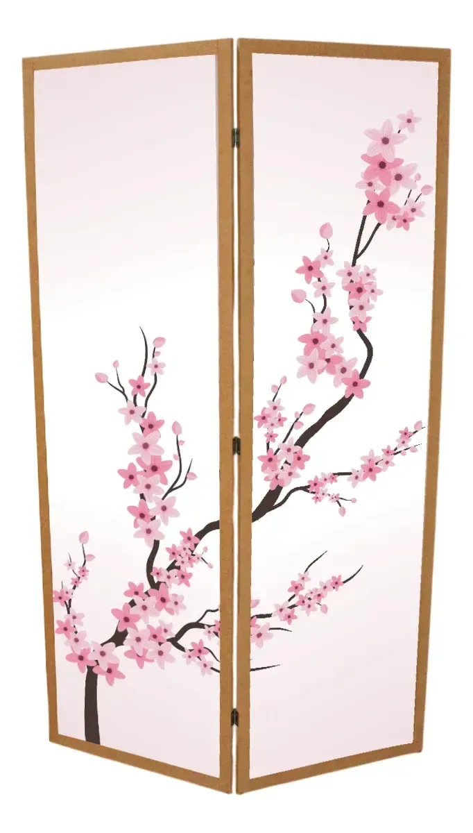 2 Biombo Divisória Oriental Divisor Sanfonado Ambiente Np