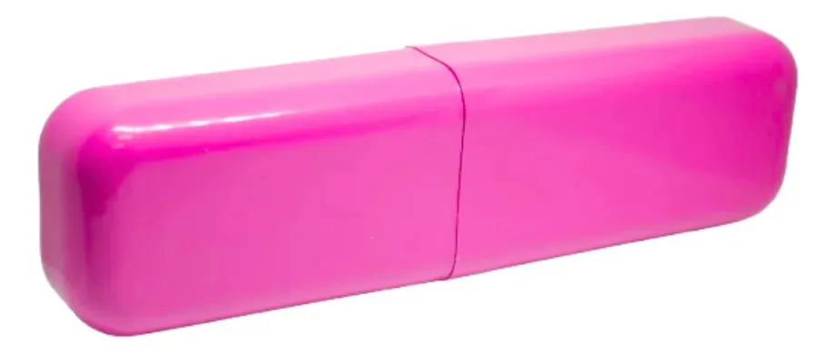 Porta Escova E Pasta De Dentes Portátil - O Seu! Cor Rosa