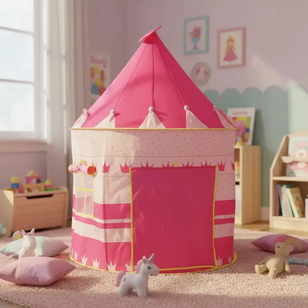 Barraca Infantil Castelinho Imaginação Conto Fadas 105x135cm Rosa