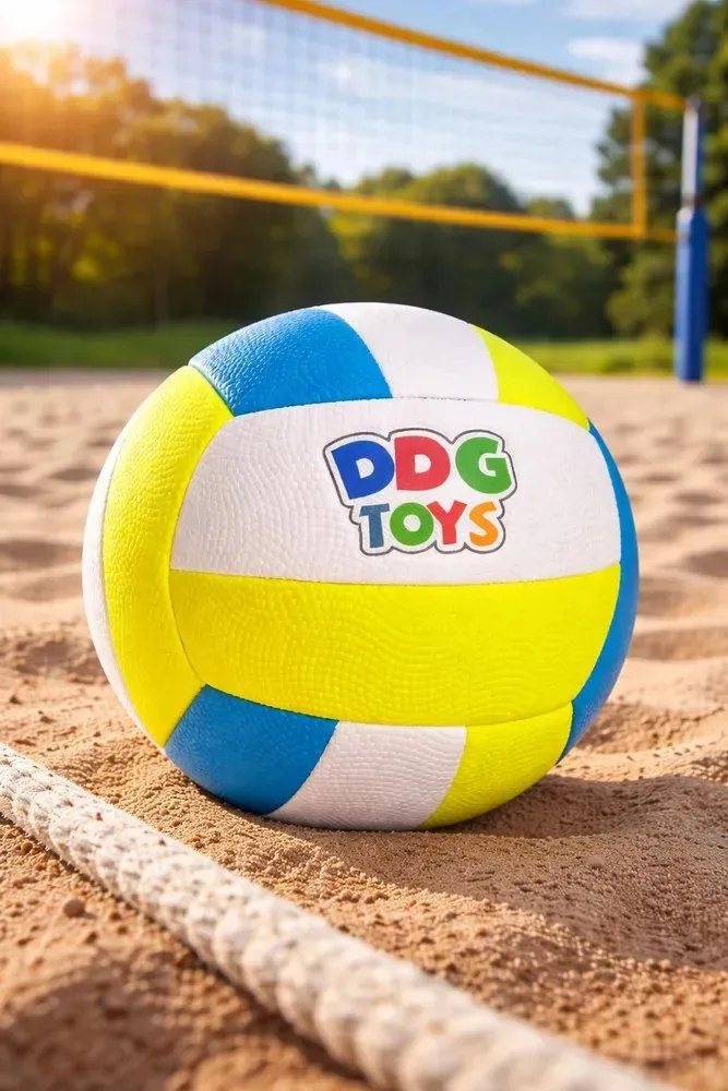 Bola De Vôlei Infantil Colorida Texturizada Brinquedo Esport Cor Amarelo