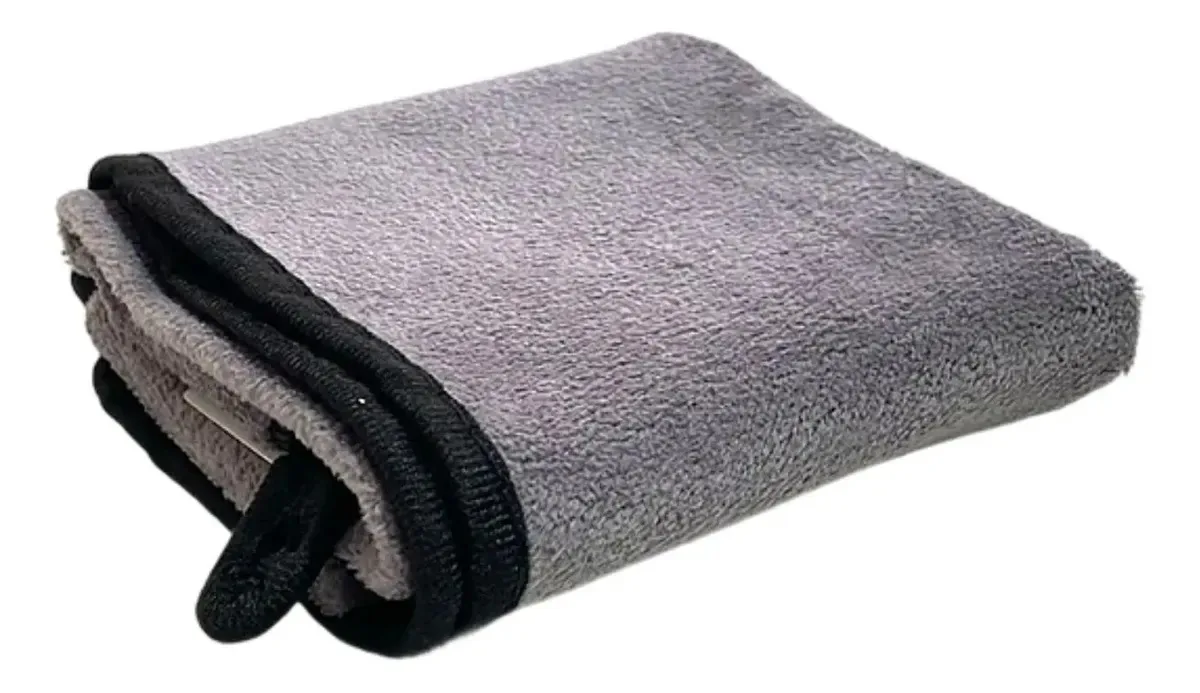 Pano Toalha Microfibra Grande 60x40cm Multiuso Secar Polir Cinza