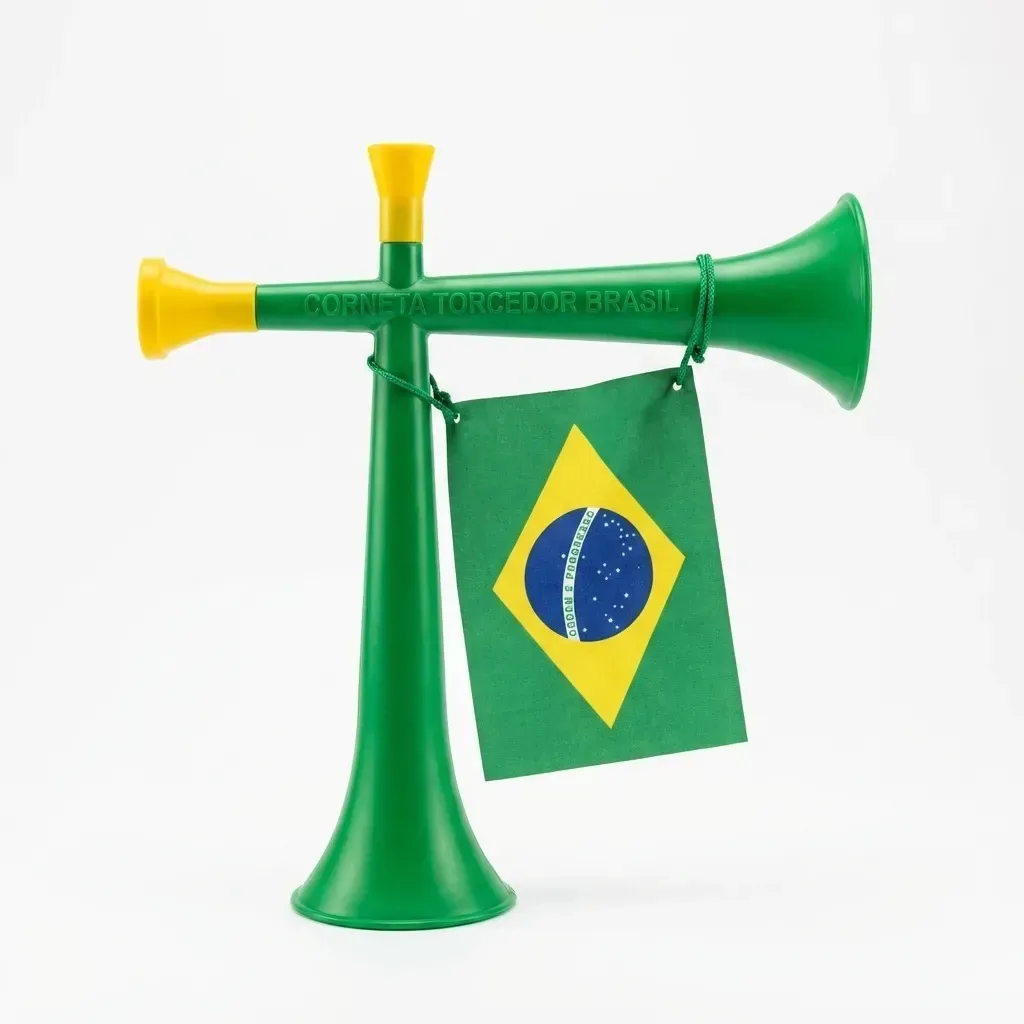 6un Corneta Brasil Bico Bola Bandeira Copa 2026 Torcedor