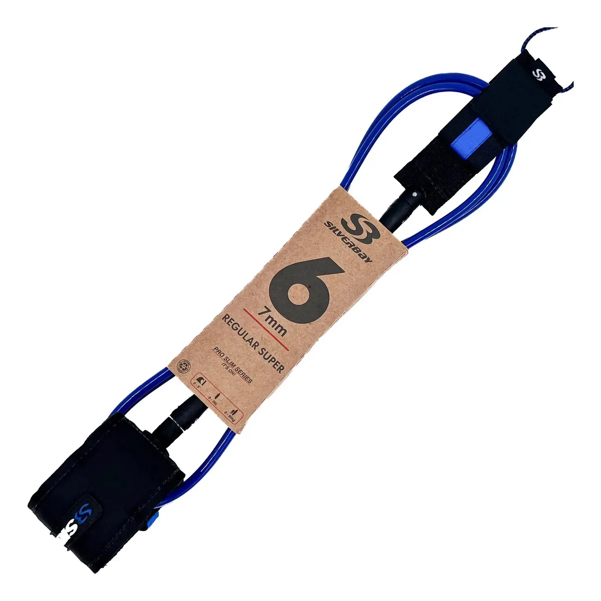 Leash Silverbay 6' X 7 Mm - Pró Slim Whisper Super Cor Azul