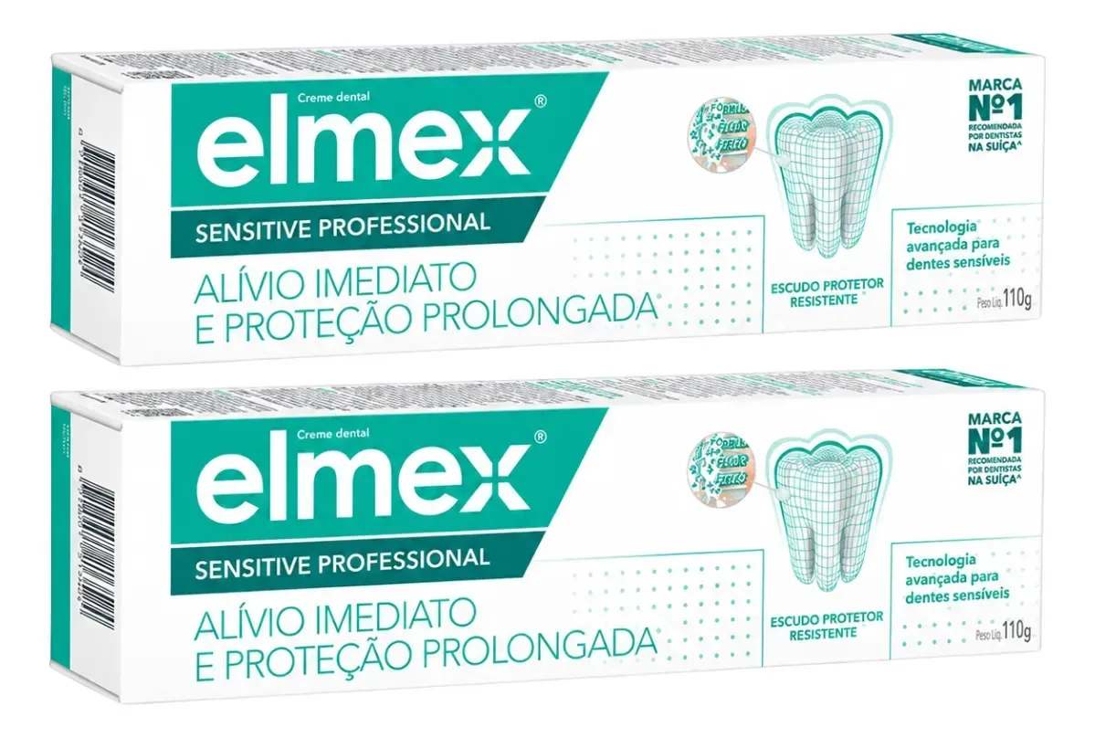 Kit 2 Creme Dental Para Sensibilidade Elmex Sensitive 75g