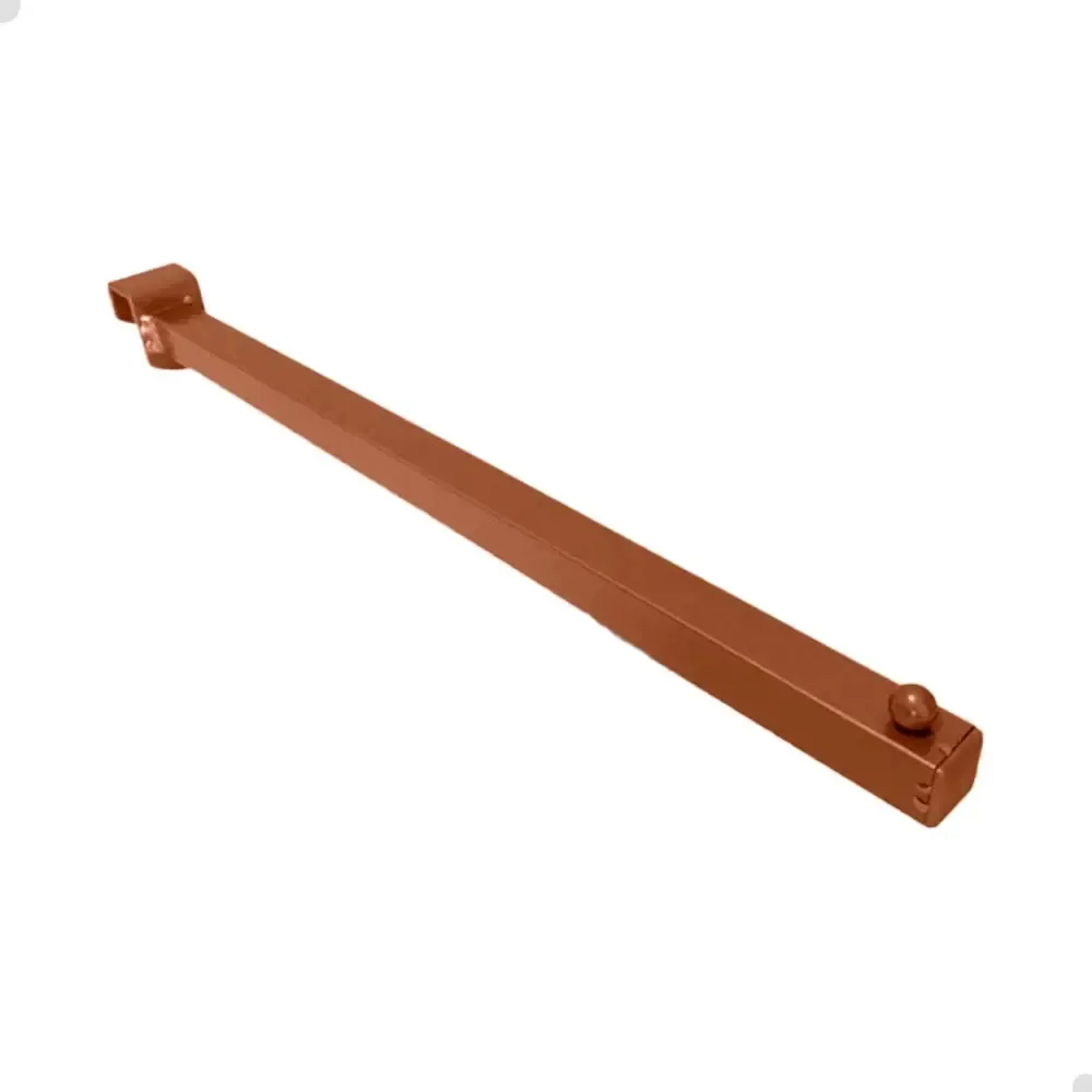 Kit 4 Cabideiros Retos de Parede Rosé, com Esfera e Tubo 40cm