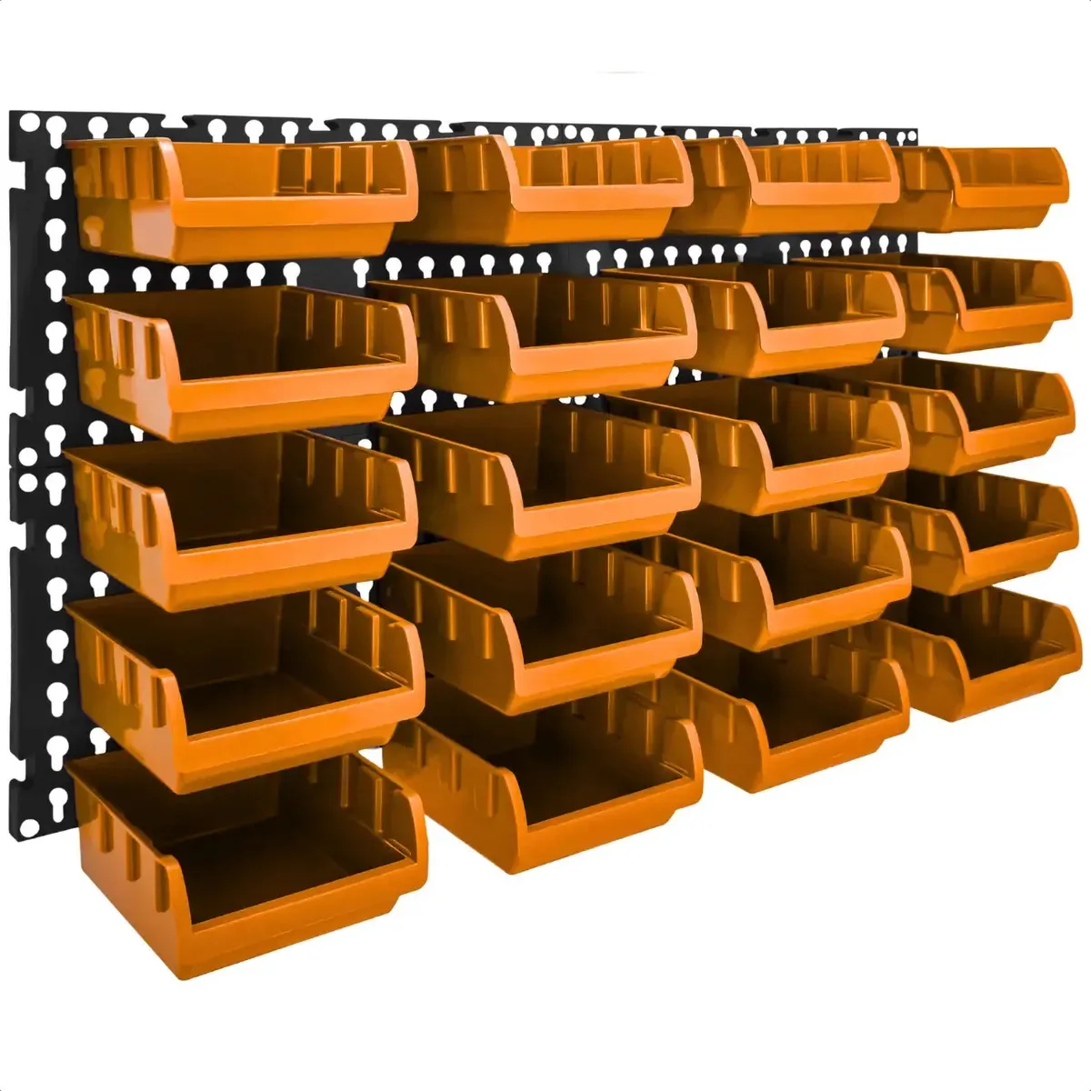 Painel Ferramenta Porta Parafuso 20 Cx Organizador Gaveteiro Cor Laranja