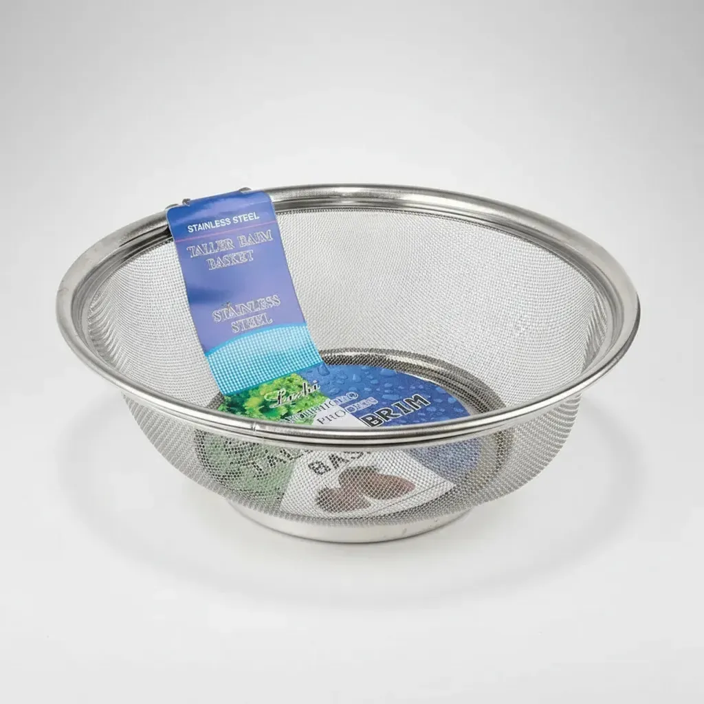 Escorredor Alimentos Inox Grande Arroz Macarrão Multiuso Inox
