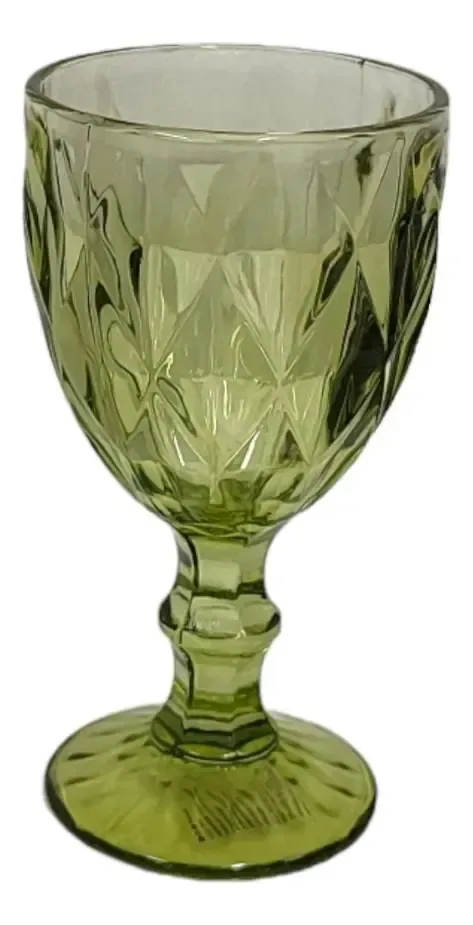 Kit 6 Tacas Diamond Verde 320ml - 123util Verde