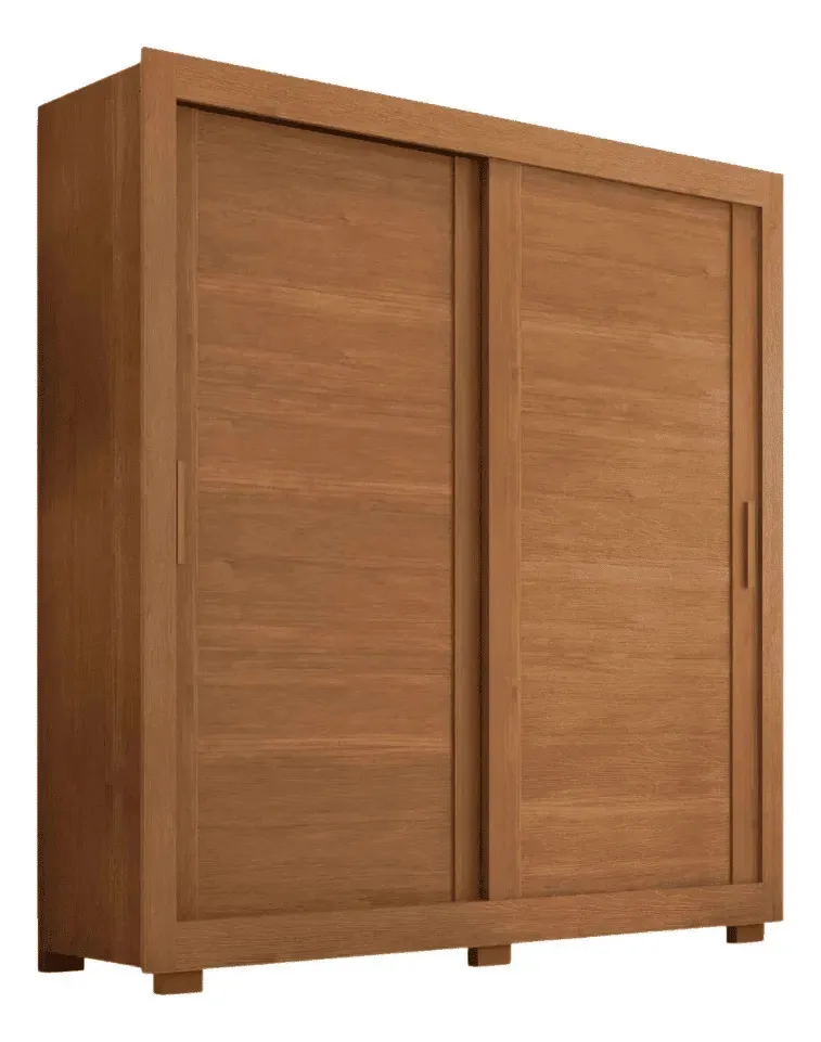 Guarda Roupas Casal 2 Portas De Correr 4 Gavetas Siena Marrom