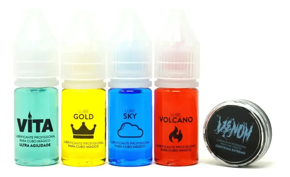 Lubrificante Cubo Mágico Vita Gold Sky Volcano Venom Cuber Multicolor