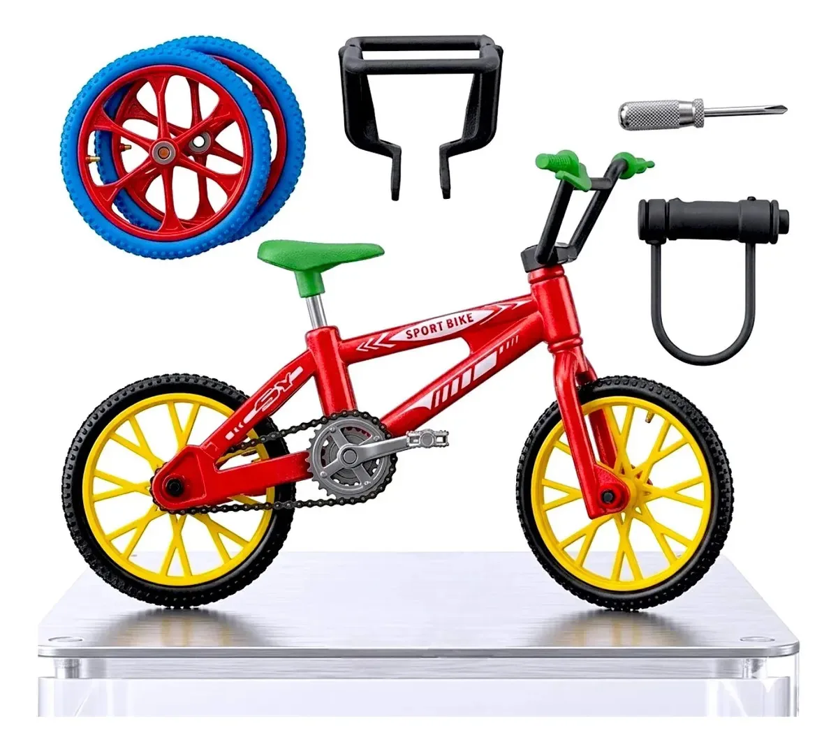 Mini Bicicleta De Dedo Com Acessórios Brinquedo Bmk Bike