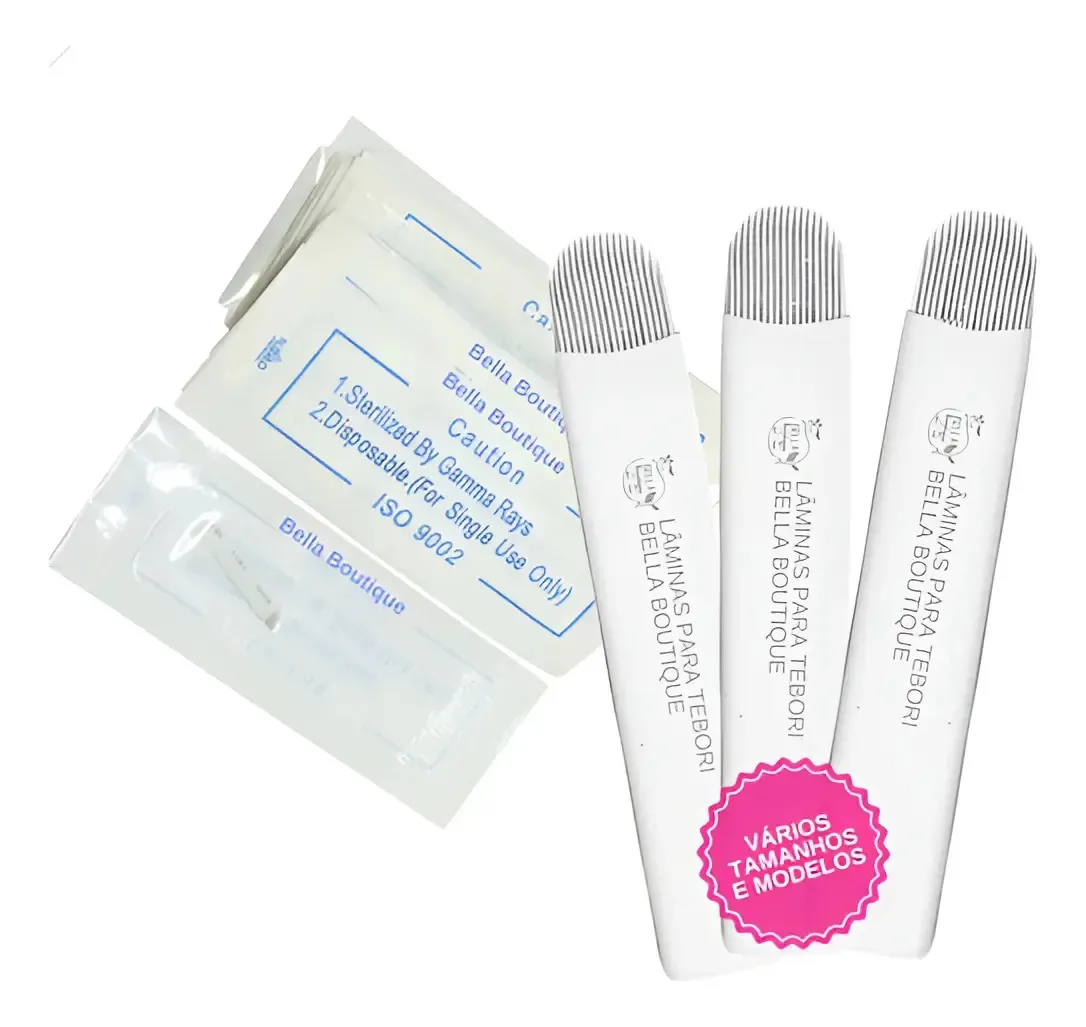 Kit 10 Laminas Tebori Cor 12U Flex 0,18mm