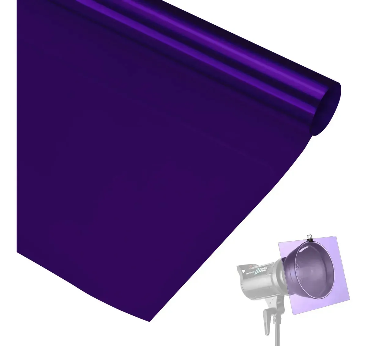Filtro Gelatina Para Iluminação E Estúdio - Roxo #797 100cm Roxo