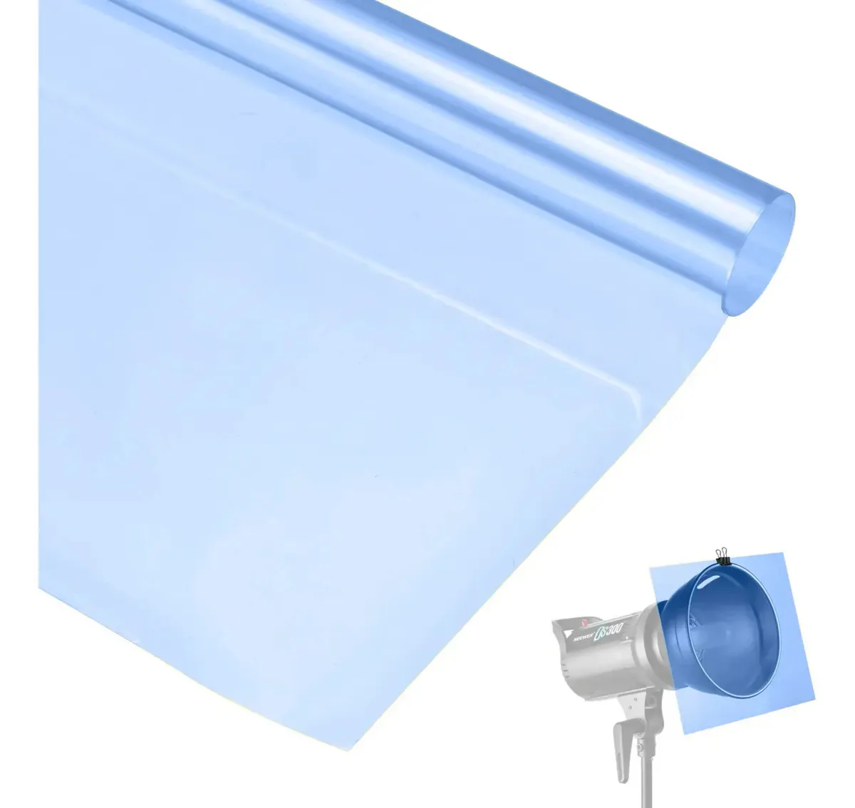 Filtro Gelatina Para Iluminação E Estúdio - Azul Claro #82b Azul-claro