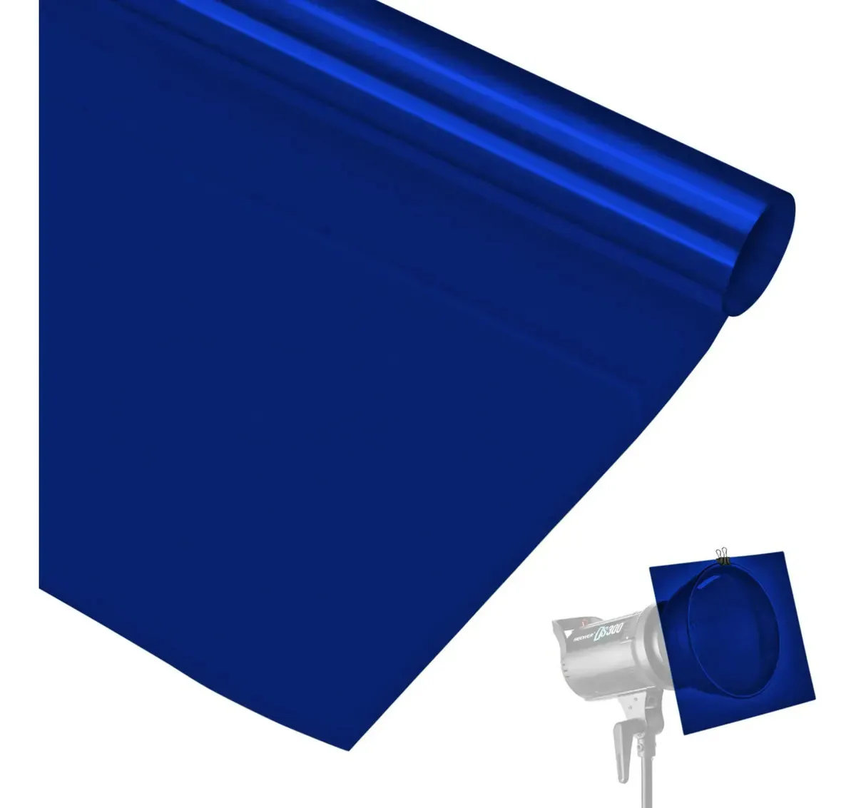 Filtro Gelatina Para Iluminação E Estúdio - Azul Escuro #802 Azul-escuro