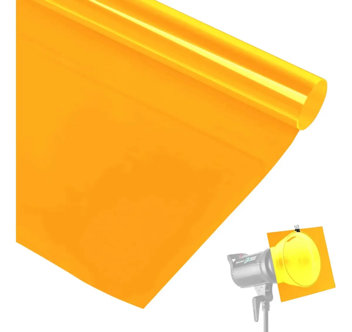 Filtro Gelatina Iluminação E Estúdio Laranja #85a (100cm) Laranja