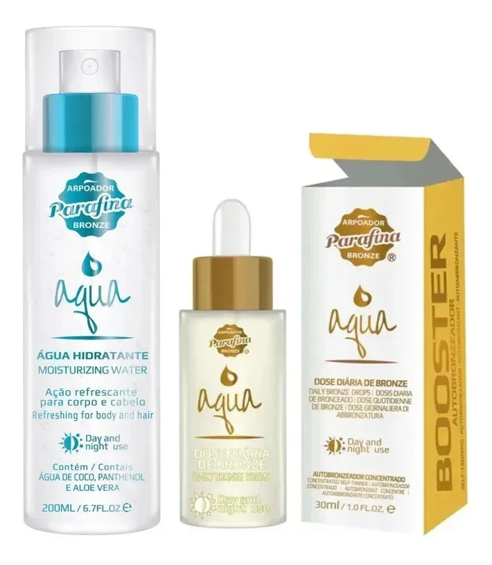 Aqua Booster Autobronzeador + Água Hidratante Corpo E Cabelo