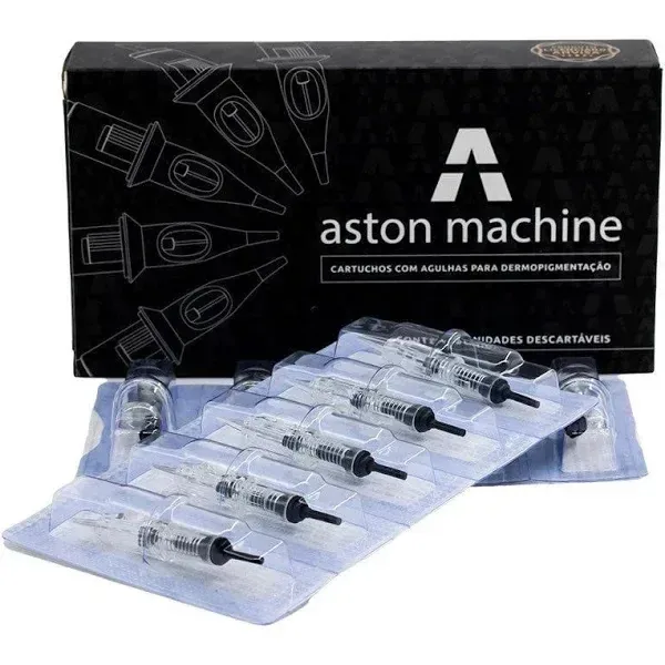 20 Agulhas Aston Easy Click 1rl 0.40mm Micropigmentação