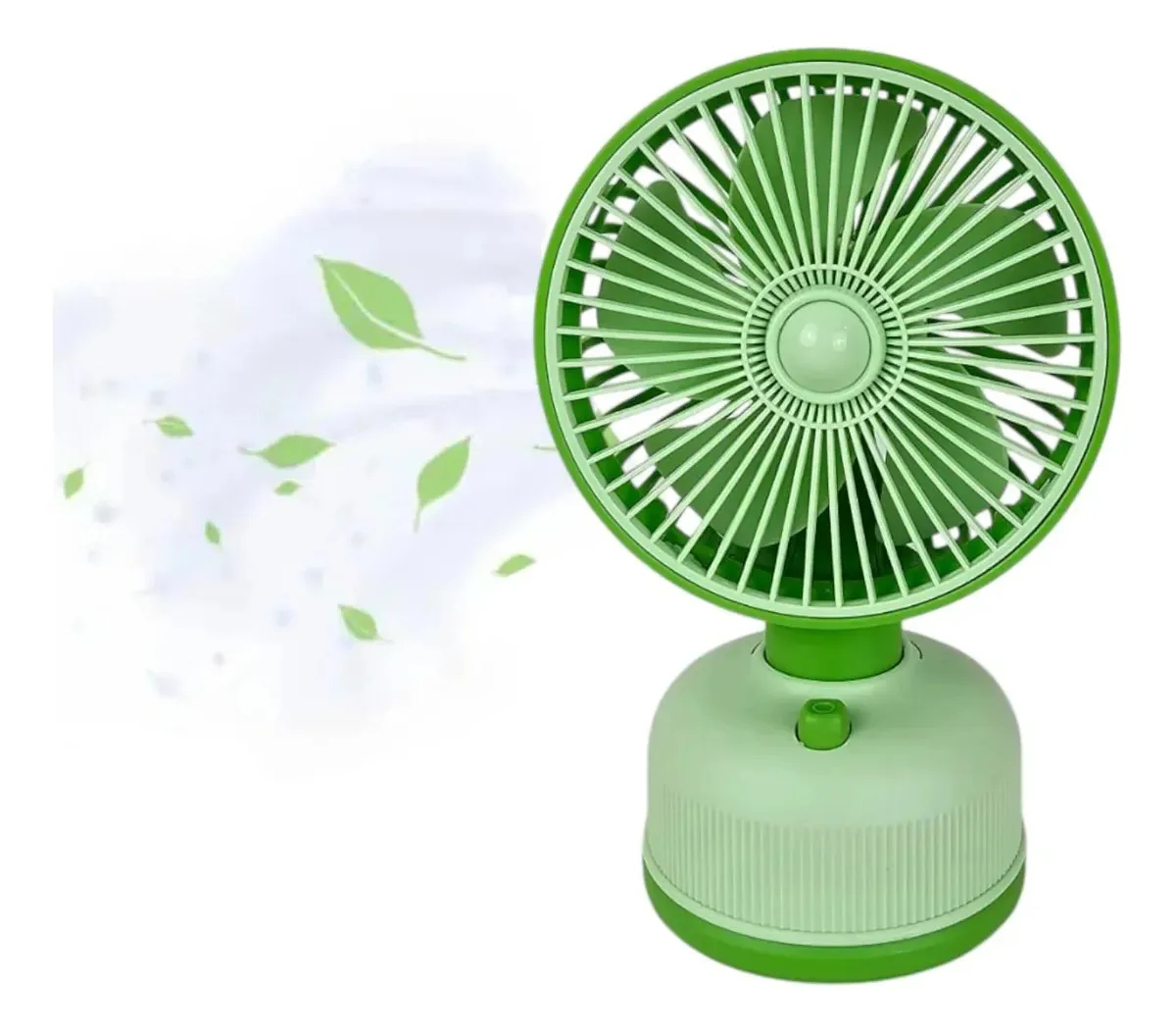 Mini Ventilador De Mão Portátil Recarregável Direcionável Verde