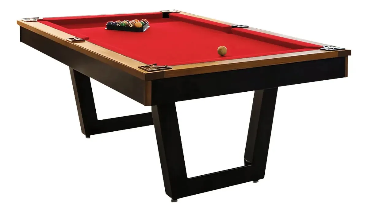 Mesa De Sinuca/bilhar - 2,00x1,10 Tecido Vermelho