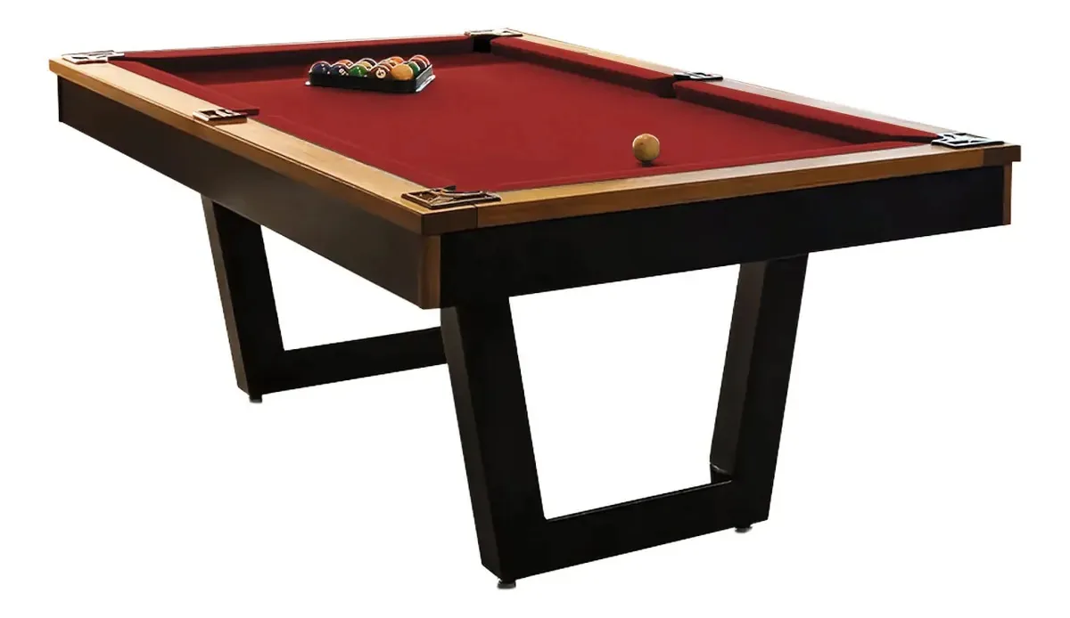 Mesa De Sinuca/bilhar - 2,00x1,10 Tecido Bordô