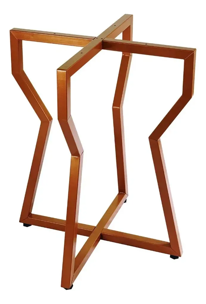 Base De Mesa Pequim Para Tampos De Madeira Até 100x100cm Cobre