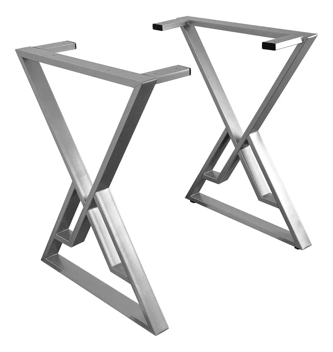 Base De Mesa Para Tampos De Madeira Design Industrial Suíça Prateado