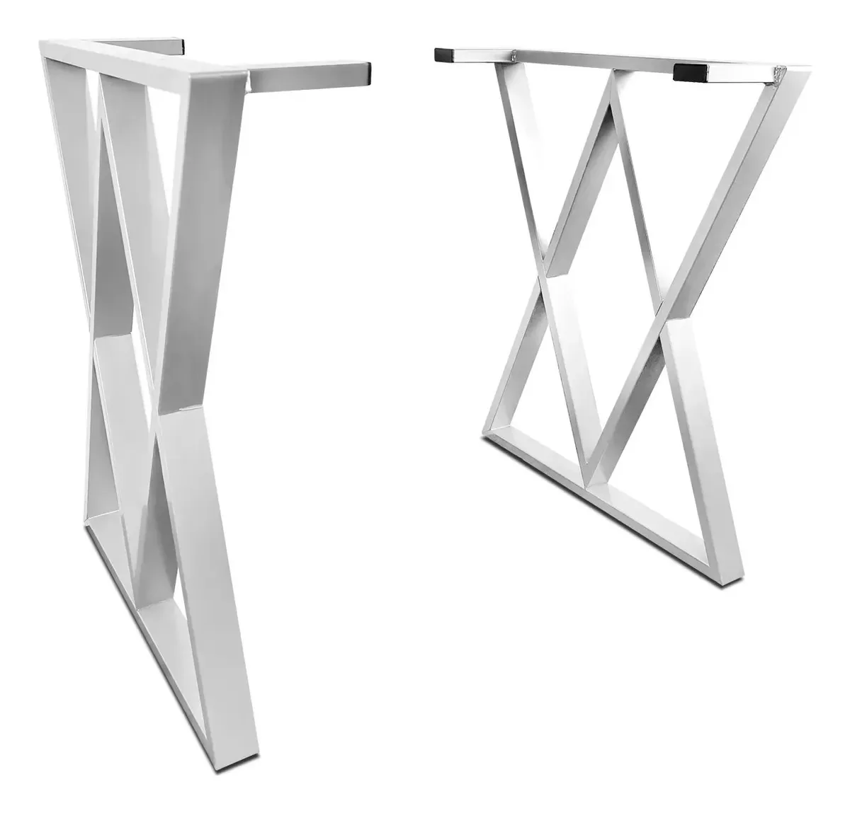 Base De Mesa Para Tampos De Madeira Design Industrial Sveg Branco