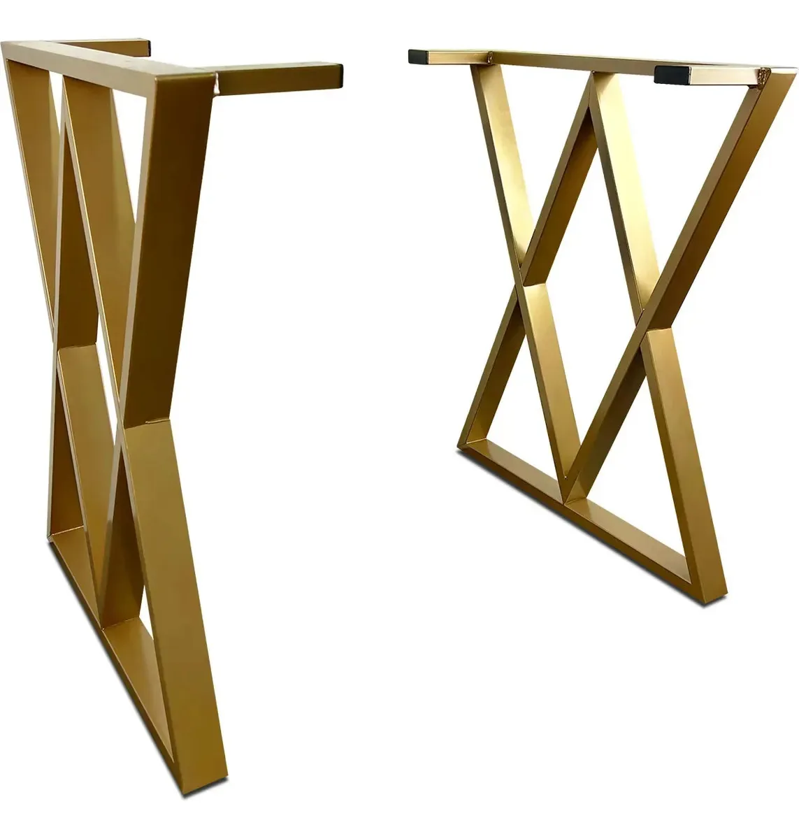 Base De Mesa Para Tampos De Madeira Design Industrial Sveg Dourado