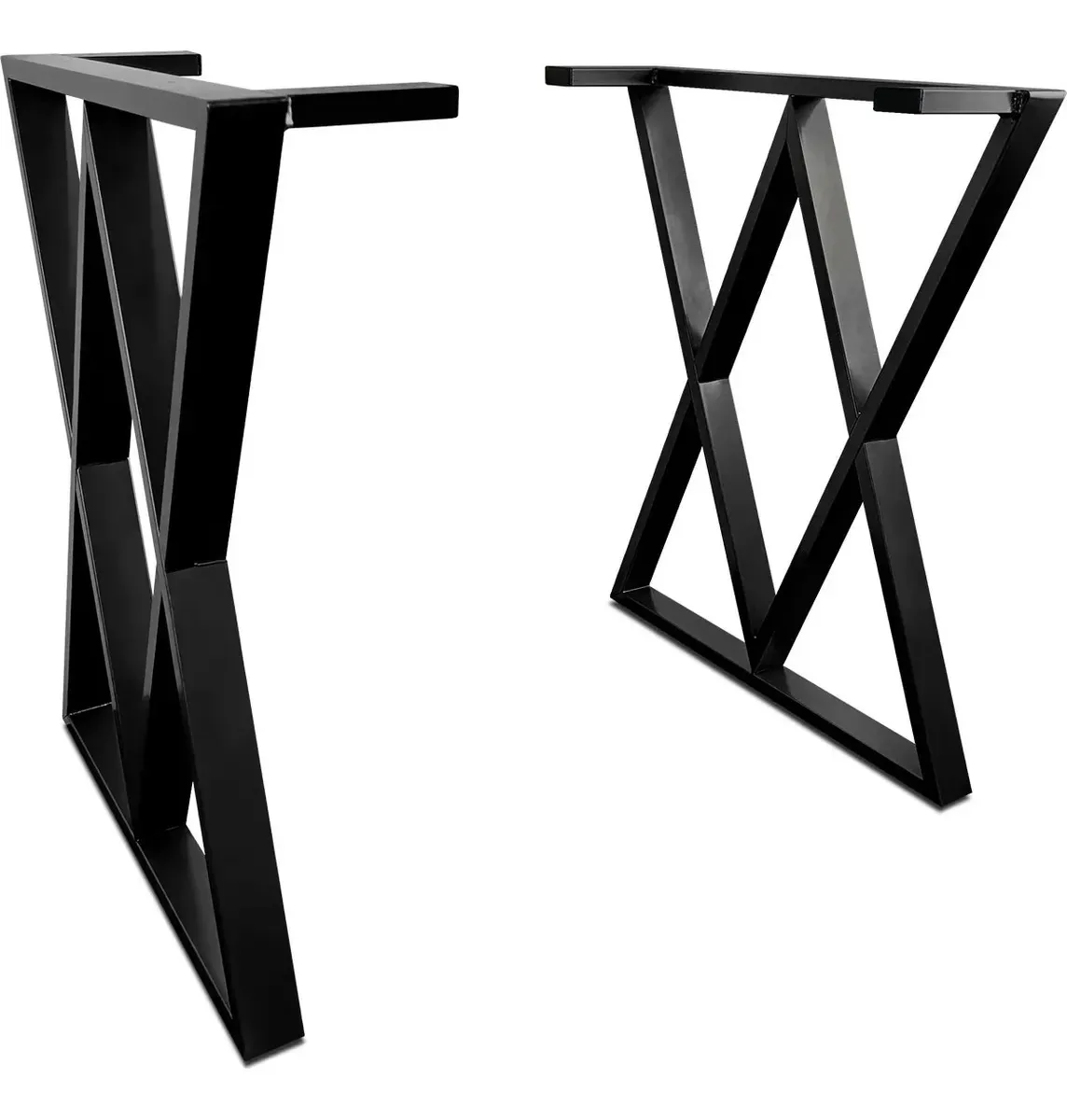Base De Mesa Para Tampos De Madeira Design Industrial Sveg Preto