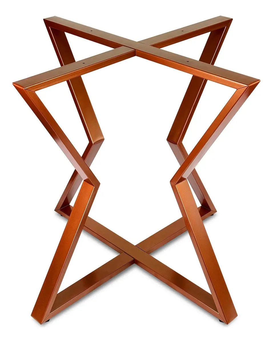 Base De Mesa Stelar Premium Para Tampos Madeira Pedra Vidro Cobre