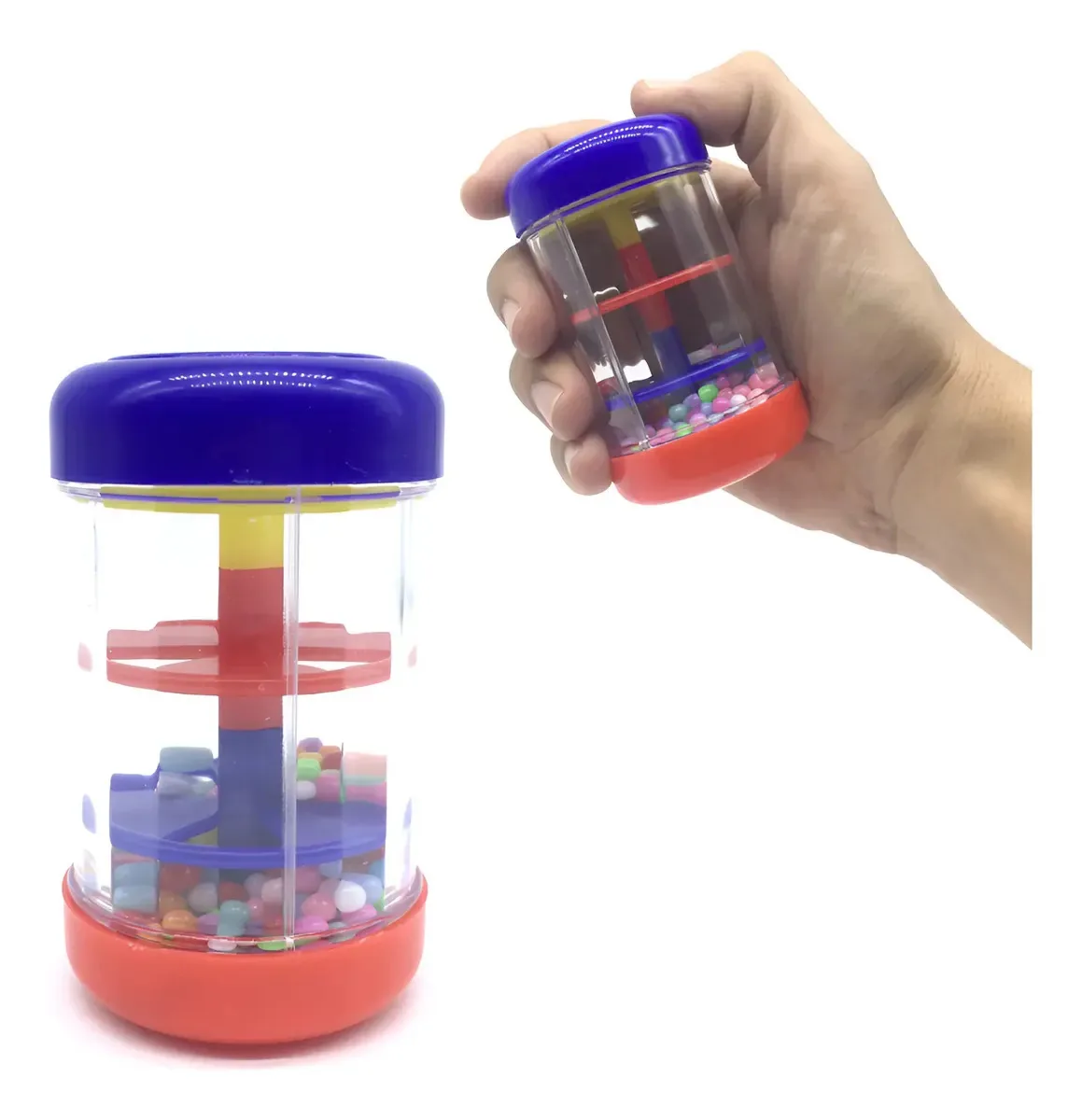 Pau De Chuva Chocalho Ganzá Shaker Pequeno Colorido Multicolor