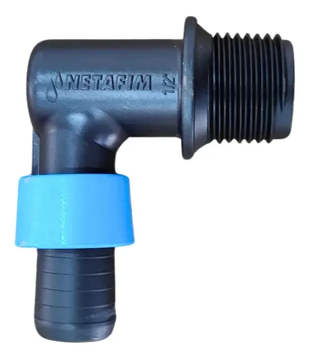 Conector Cotovelo P/ Tubo Flexnet 1/2 16mm Netafim-100 Unid Preto
