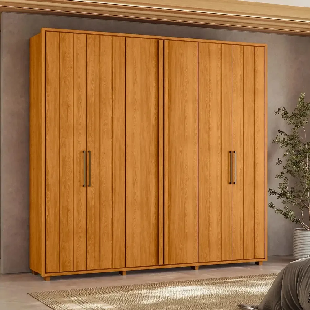 Guarda-roupas Miró 6 Portas E 8 Prateleiras Cinamomo Cinamomo