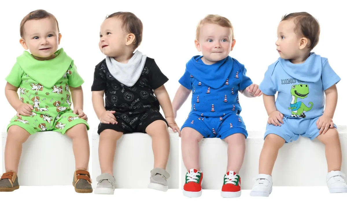 Roupas De Bebê Menino 12 Verão Atacado Cor Meninos Estilosos Tamanho Gg (9 A 12 Meses)