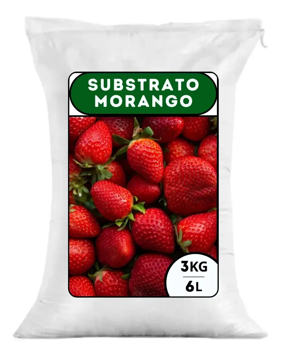 3kg Substrato Especifico Morango (6l) Para Terra E Jardim