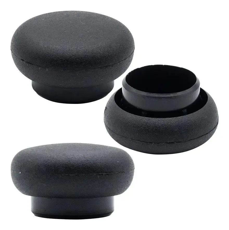 Kit Ponteiras Redondas para Tubo de 1 Pol. com 100 Unidades Pretas
