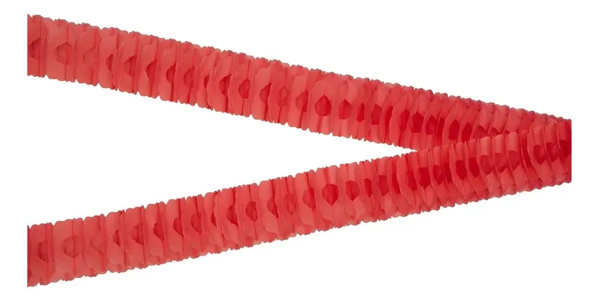 Guirlanda Mola De Papel Vermelho Cereja