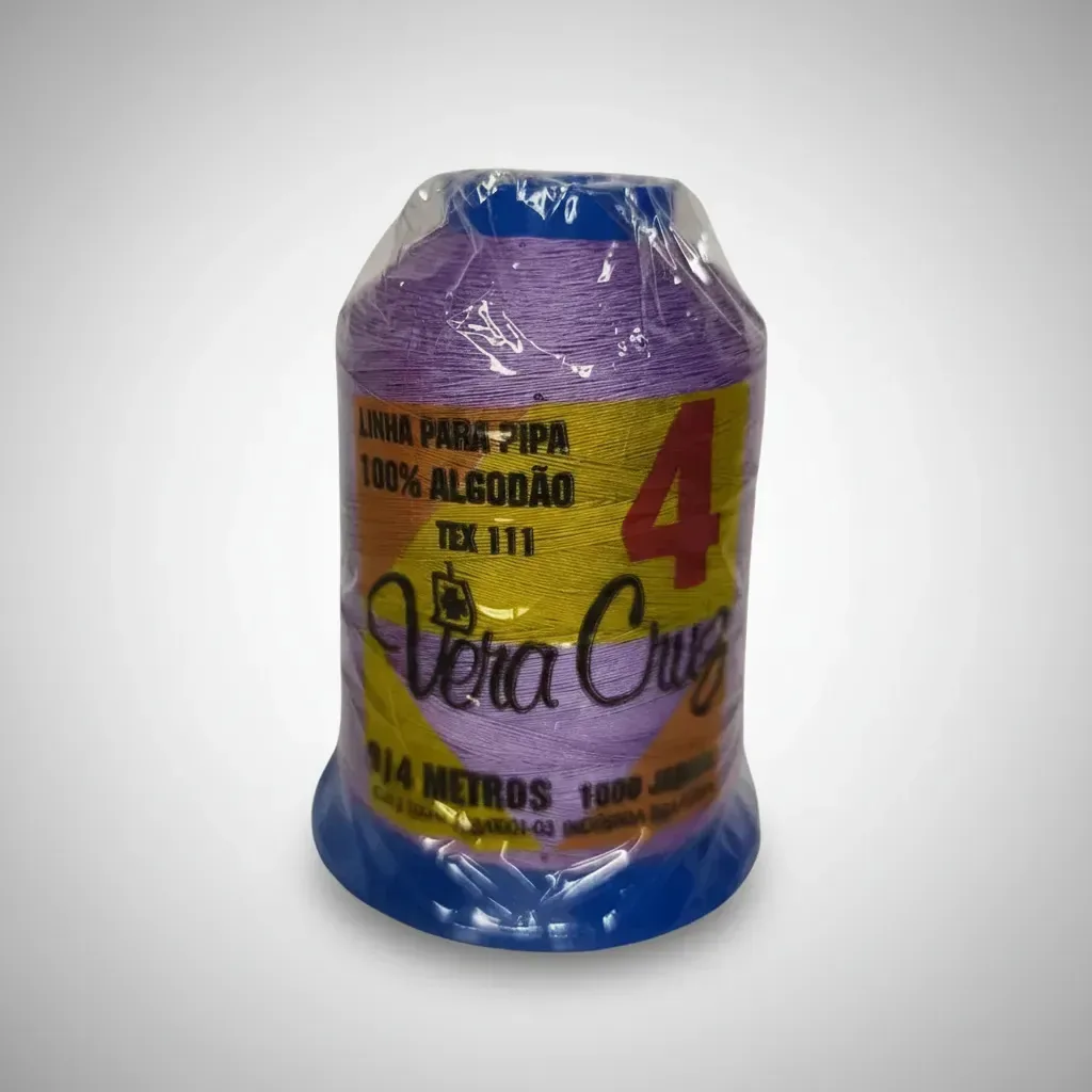 Linha De Pipa Vera Cruz Fio 4 1000 Jardas Lilás