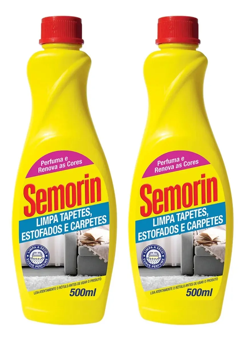 2 Unid. Limpa Carpetes E Estofados Semorin 500ml Refil