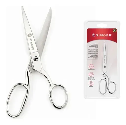 Tesoura Singer Aço Carbono Forjado 17.8cm Costura Prateado