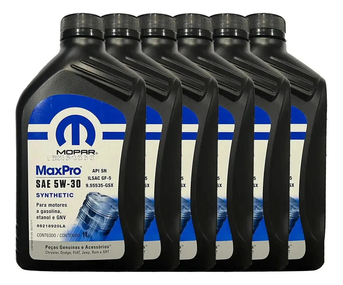 Kit 6 Óleo De Motor Mopar Maxpro 5w30 Sintético