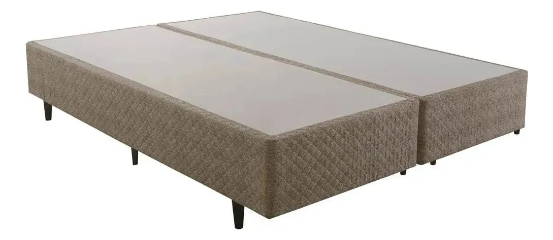 Box Queen Herval Idea, Veludo Palha, 39x158x198 Cm Palha
