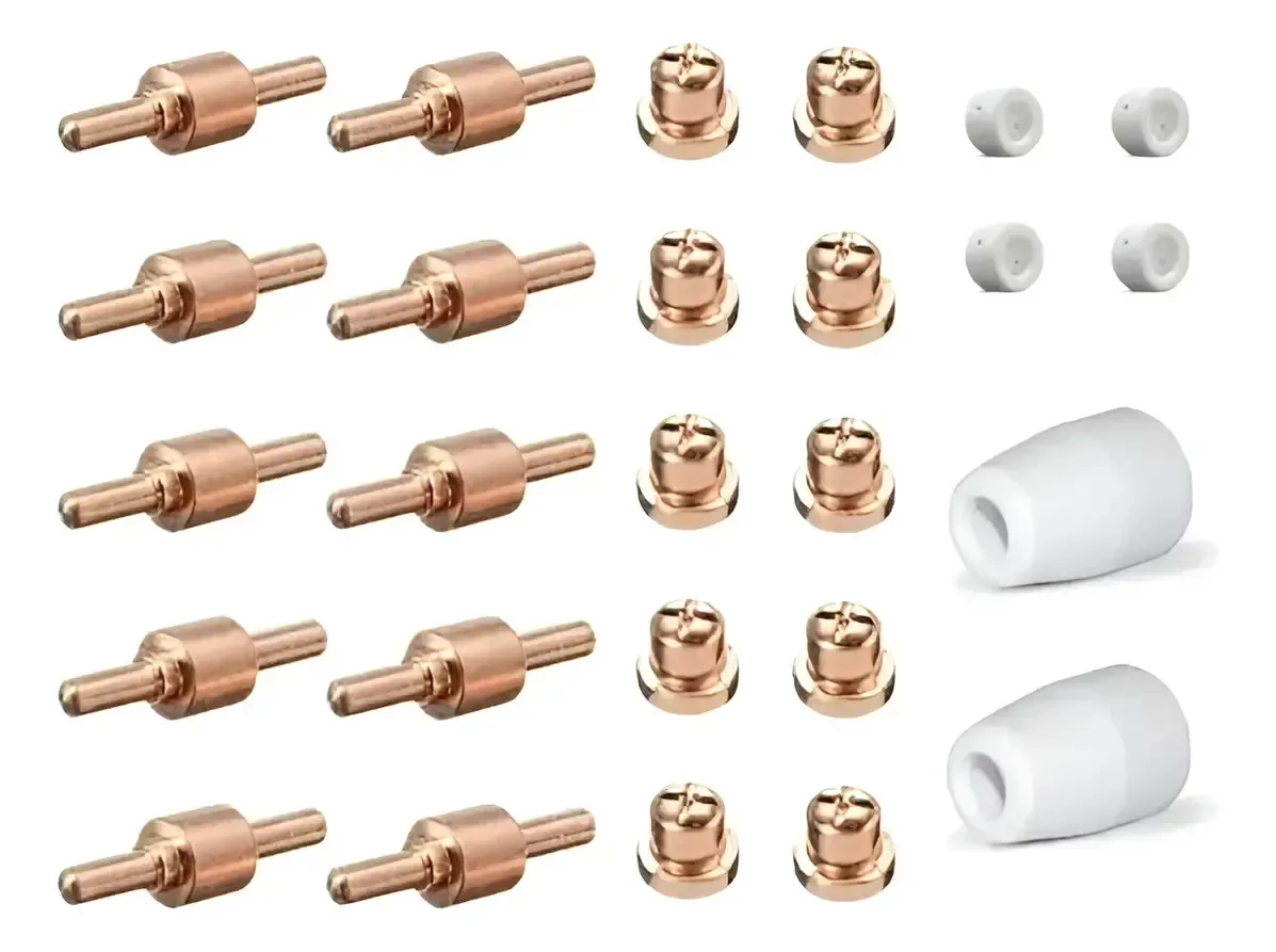 Kit 26 Peças Consumíveis Tocha Corte Plasma Pt31 Cut40 Cut50