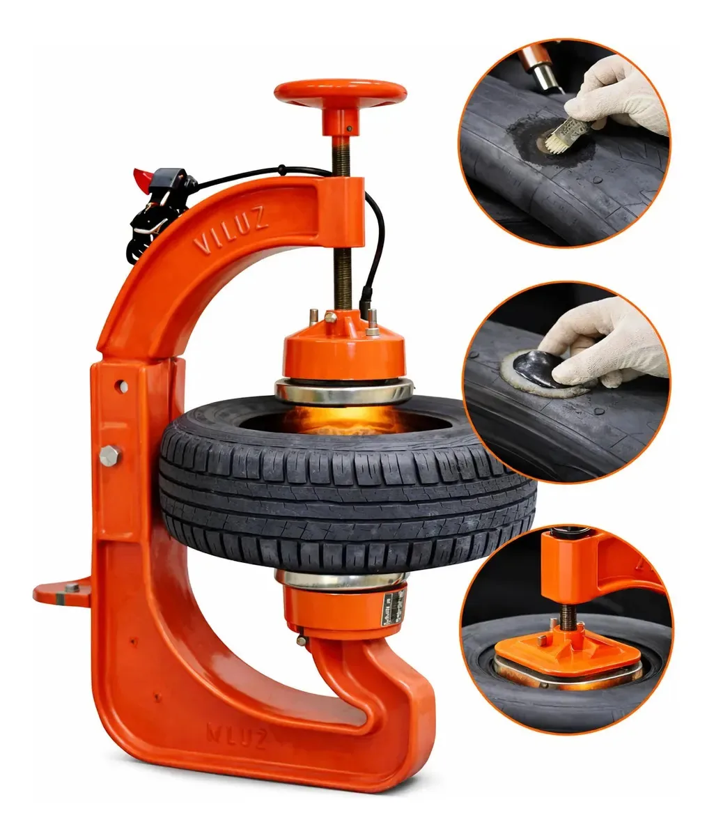Vulcanizadora De Pneu Caminhão Articulada Maquina De Remendar Pneu A Calor Borracharia 110v