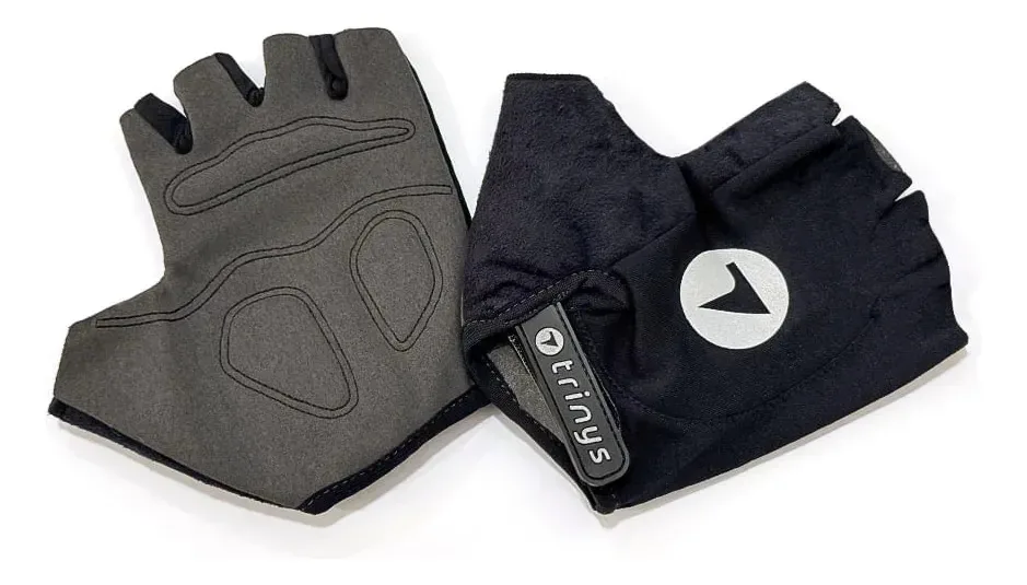 Luvas de Ciclismo Unissex Trinys para Proteção Preto M